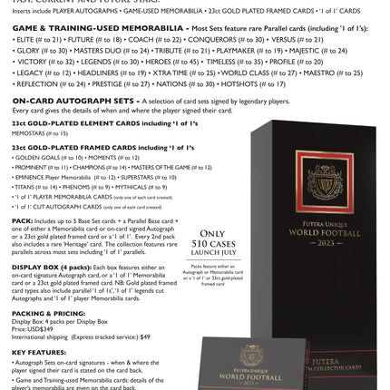 Futera - World Football (Soccer) Unique 2023 - Hobby Box - The Card Vault