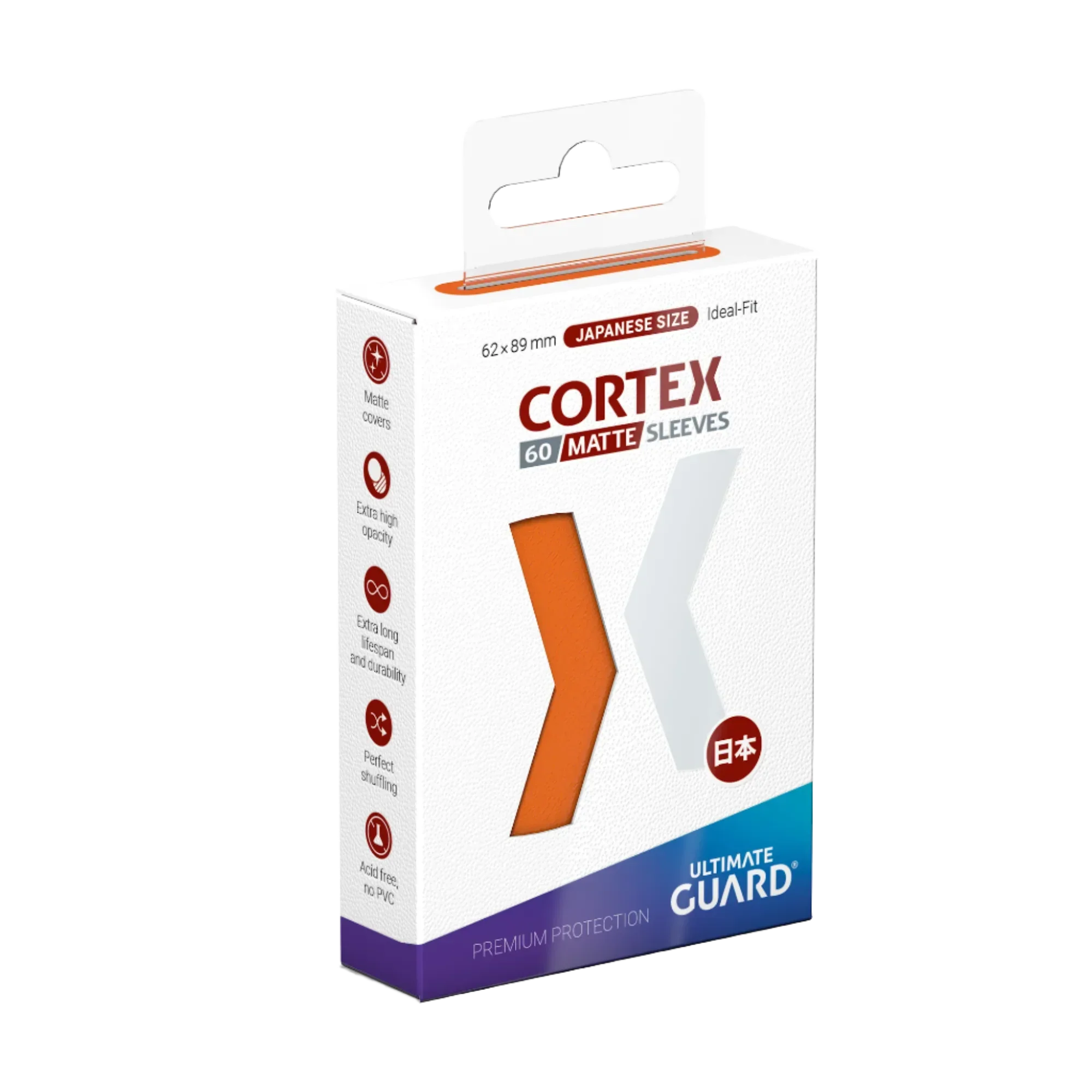 cortex card sleeves Ultimate Guard Cortex Sleeves Japanese Size Ideal-Fit Matte Orange – The Card Vault