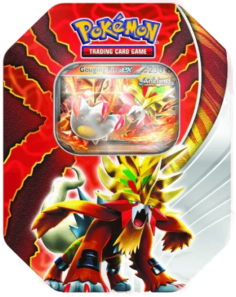 Pokemon TCG - Scarlet & Violet - Paradox Destinies Tin - Gouging Fire The Card Vault Pokemon TCG - Scarlet & Violet - Paradox Destinies Tin - Gouging Fire The Card Vault