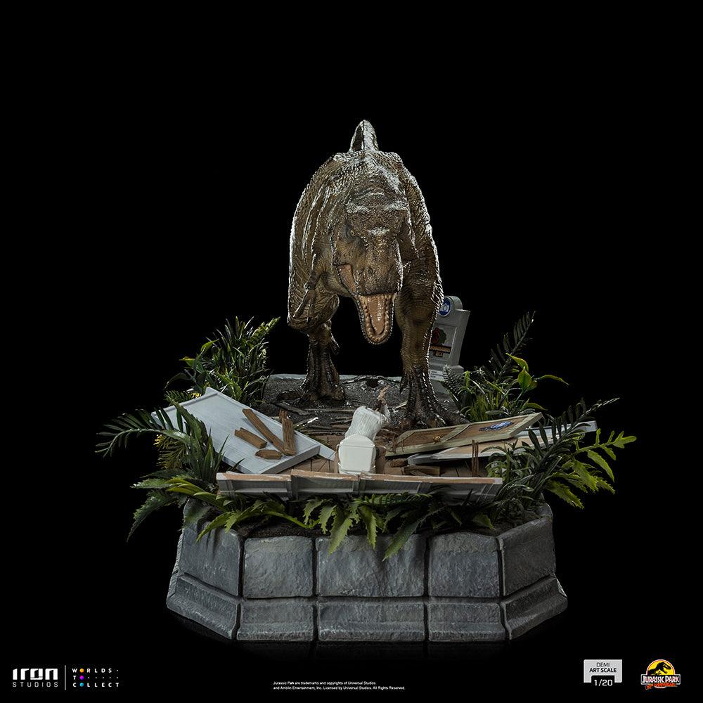 Iron Studios - Jurassic World - T-Rex attacks Donald Gennaro Demi Art Scale Statue 1/20 - The Card Vault