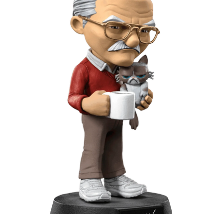 Iron Studios - Pow! Studios - Stan Lee with Grumpy Cat MiniCo Figure - The Card Vault
