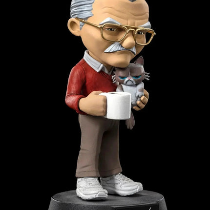 Iron Studios - Pow! Studios - Stan Lee with Grumpy Cat MiniCo Figure - The Card Vault