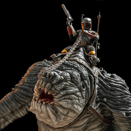 Iron Studios - The Book of Boba Fett - Boba Fett & Rancor Demi Art Scale Statue 1/20 - The Card Vault