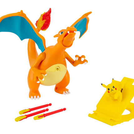Jazwares - Pokemon Figure - Flame & Fight Deluxe Charizard - The Card Vault