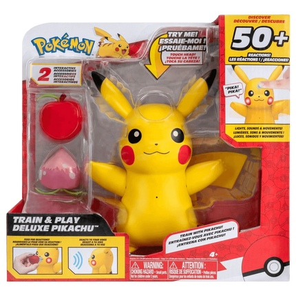 Jazwares - Pokemon Figure - Train & Play Deluxe Pikachu - The Card Vault