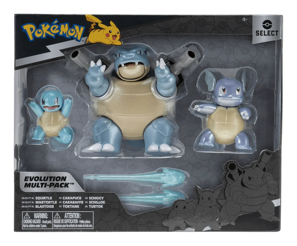 Jazwares Pokemon Select Squirtle Figure Evolution Multipack