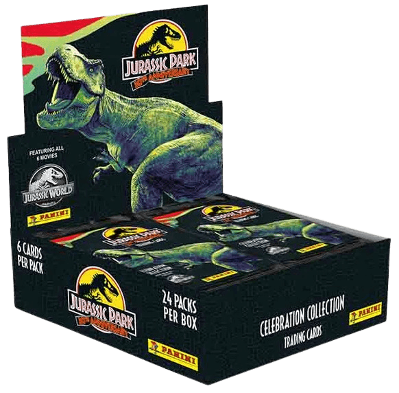 Jurassic World Anniversary Trading Cards - Booster Box (24 Packs) - The Card Vault