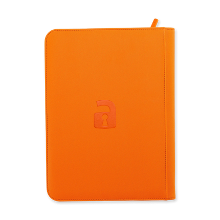 Vault X - 9-Pocket Exo-Tec® Zip Binder - Just Orange