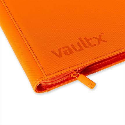 Vault X - 9-Pocket Exo-Tec® Zip Binder - Just Orange