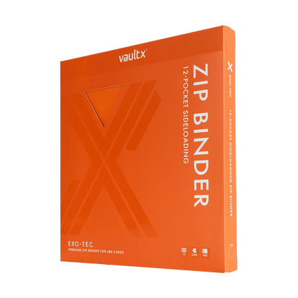 Vault X - 12-Pocket Exo-Tec® Zip Binder - Just Orange