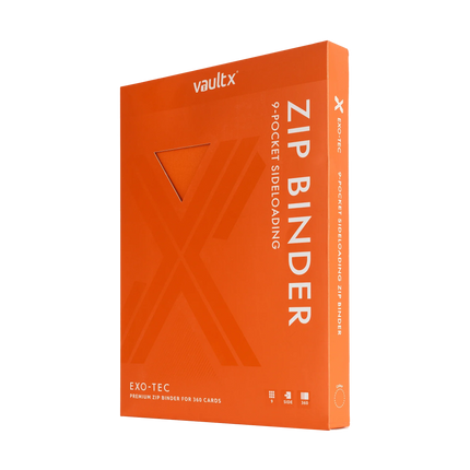 Vault X - 9-Pocket Exo-Tec® Zip Binder - Just Orange