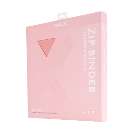 Vault X - 12-Pocket Exo-Tec® Zip Binder - Just Pink