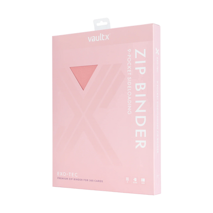 Vault X - 9-Pocket Exo-Tec® Zip Binder - Just Pink