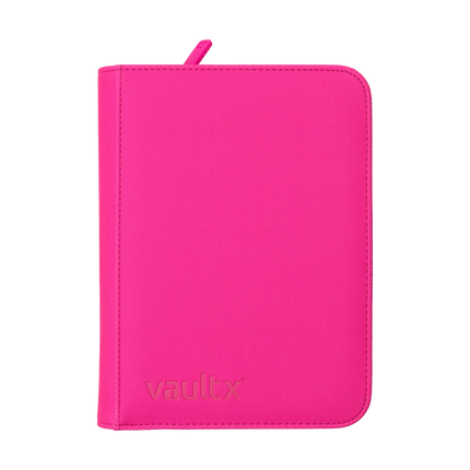 Vault X - 4-Pocket Exo-Tec® Zip Binder - Neon Pink