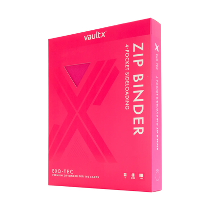 Vault X - 4-Pocket Exo-Tec® Zip Binder - Neon Pink