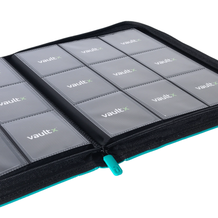 Vault X - 9-Pocket Exo-Tec® Zip Binder - Teal