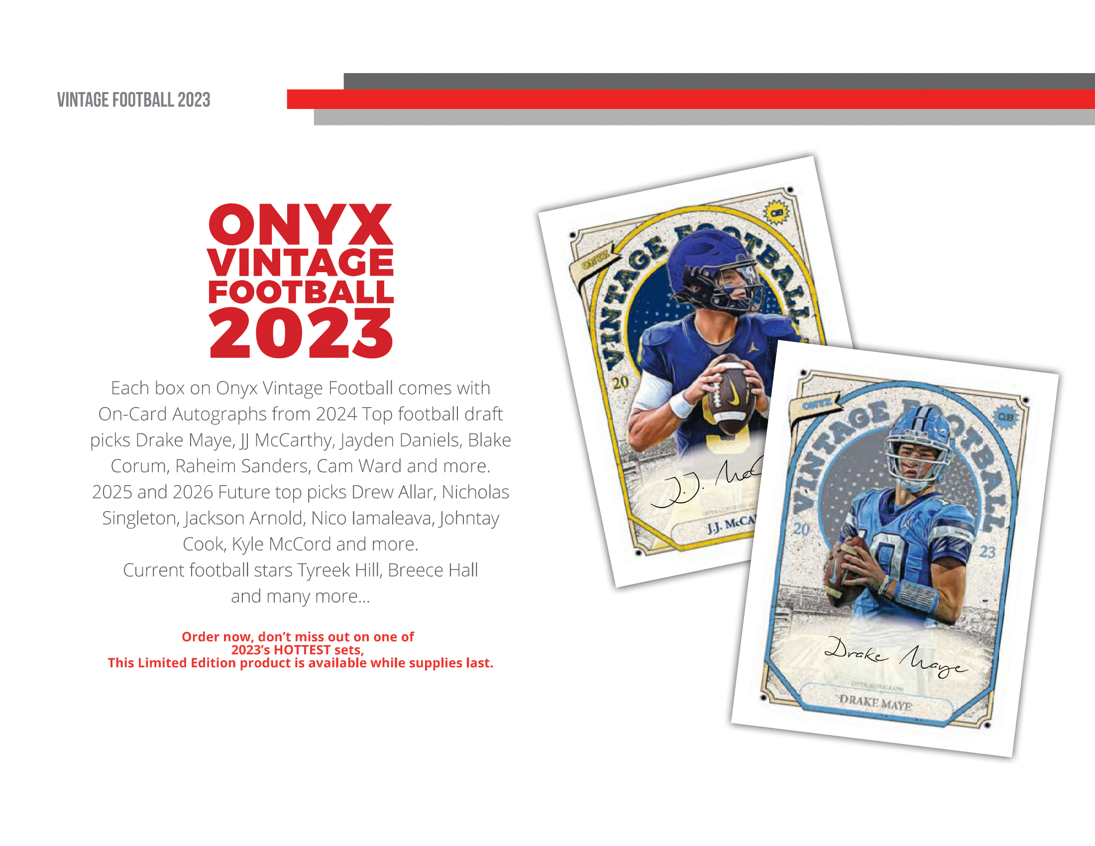 Onyx Authenticated - 2023 Onyx Vintage American Football (NFL) - Hobby Box - The Card Vault