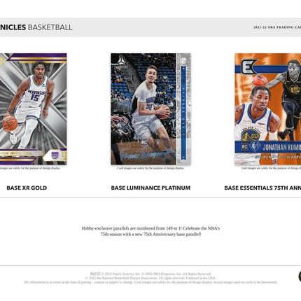Panini - 2021/22 Chronicles Basketball (NBA) - Hobby Box - The Card Vault