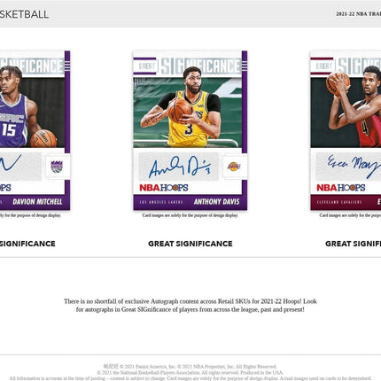 Panini - 2021/22 Hoops Basketball (NBA) - Retail Box - The Card Vault