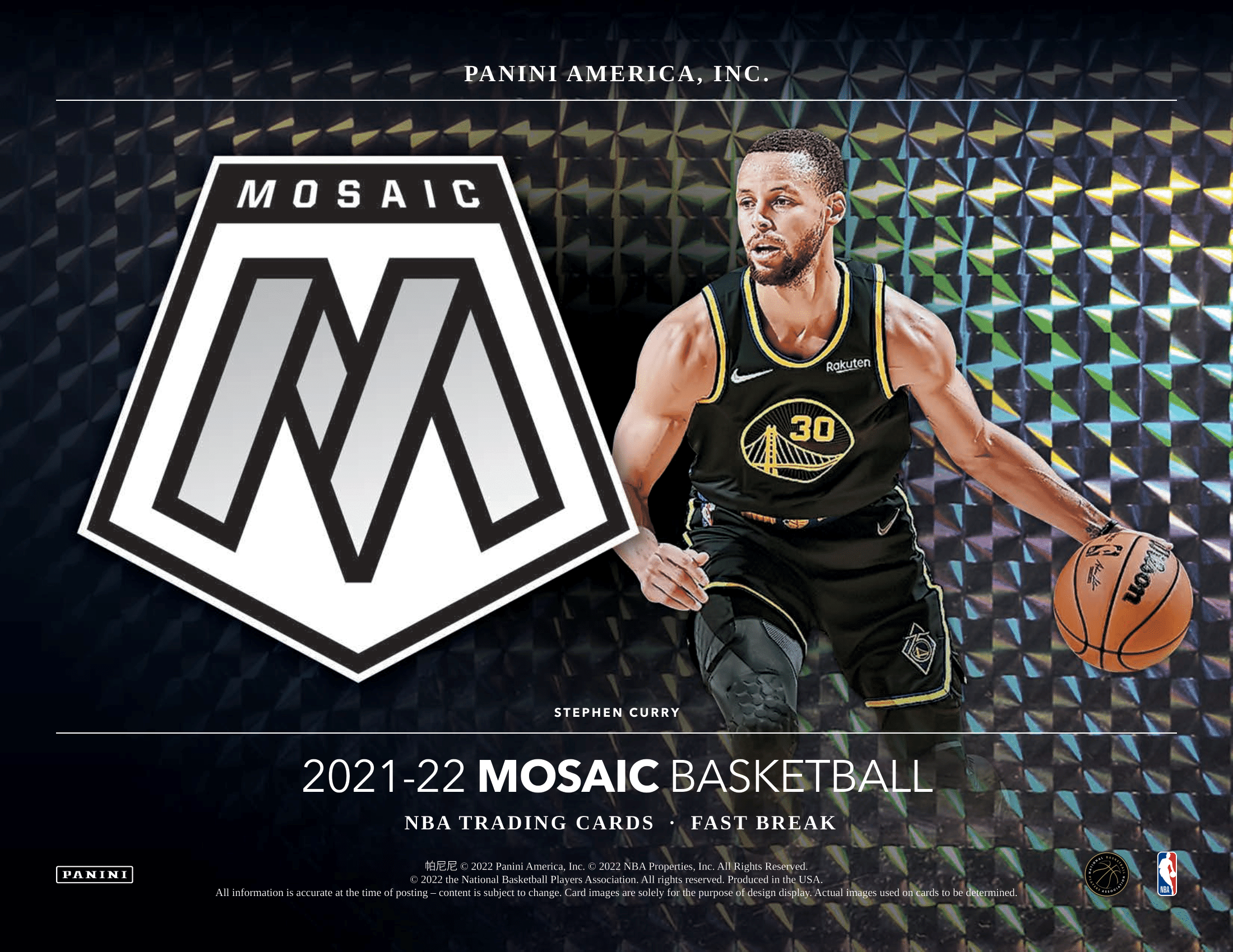 Panini - 2021/22 Mosaic Fast Break Basketball (NBA) - Hobby Box (12 Packs) - The Card Vault