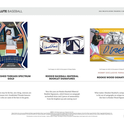 Panini - 2022 Absolute Baseball (MLB) - Hobby Box - The Card Vault