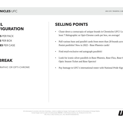 Panini - 2022 Chronicles UFC - Blaster Box - The Card Vault