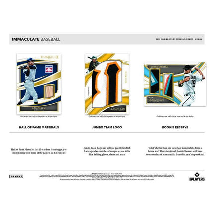 Panini - 2022 Immaculate Baseball (MLB) - Hobby Box - The Card Vault