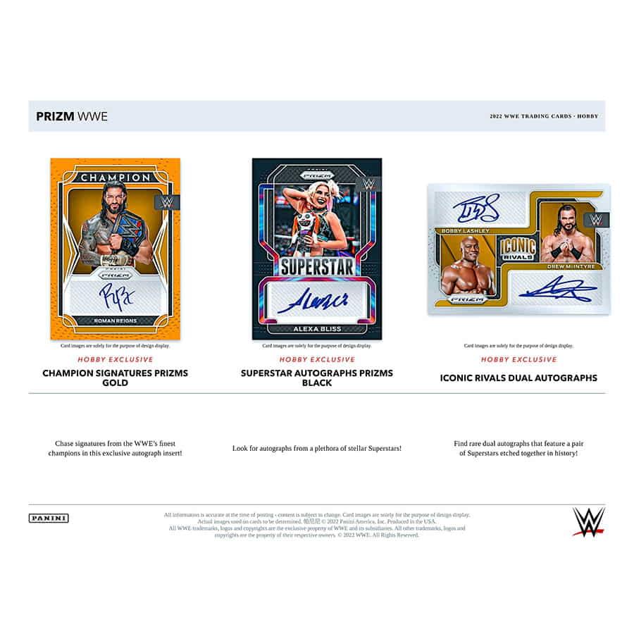Panini - 2022 Prizm WWE Wrestling - Hobby Box (12 Packs) - The Card Vault