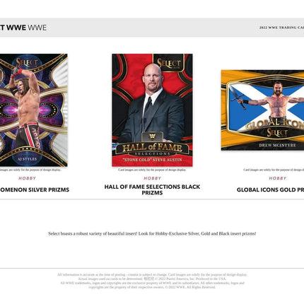 Panini - 2022 Select WWE Wrestling - Hobby Box (12 Packs) - The Card Vault