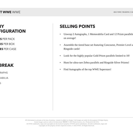 Panini - 2022 Select WWE Wrestling - Hobby Box (12 Packs) - The Card Vault