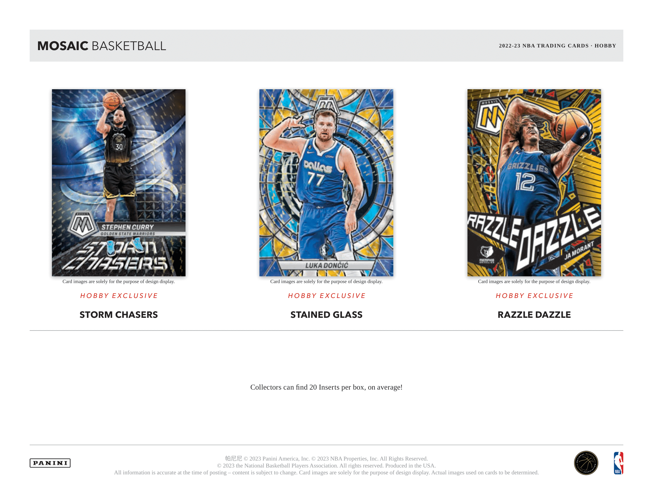 Panini - 2022/23 Mosaic Basketball (NBA) - Hobby Box - The Card Vault