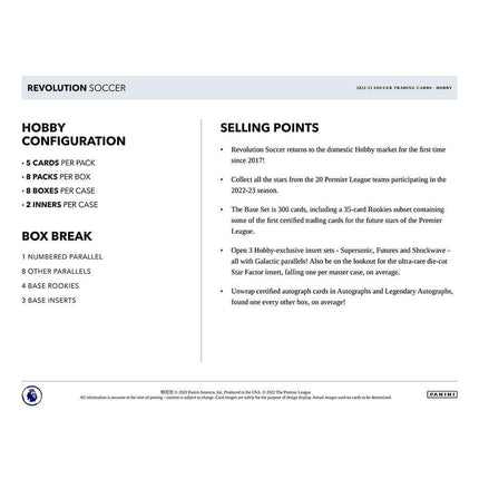 Panini - 2022/23 Revolution Premier League Football (Soccer) - Hobby Box - The Card Vault