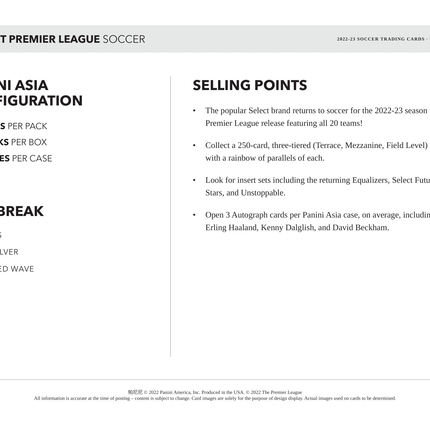 Panini - 2022/23 Select English Premier League Football (Soccer) - Tmall Hobby Box - The Card Vault