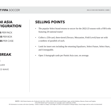 Panini - 2022/23 Select FIFA Football (Soccer) - Tmall Hobby Box - The Card Vault