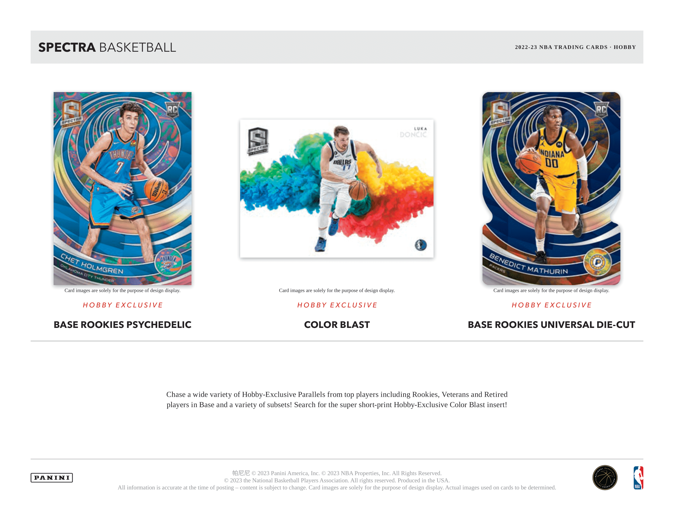 Panini - 2022/23 Spectra Basketball (NBA) - Hobby Box - The Card Vault