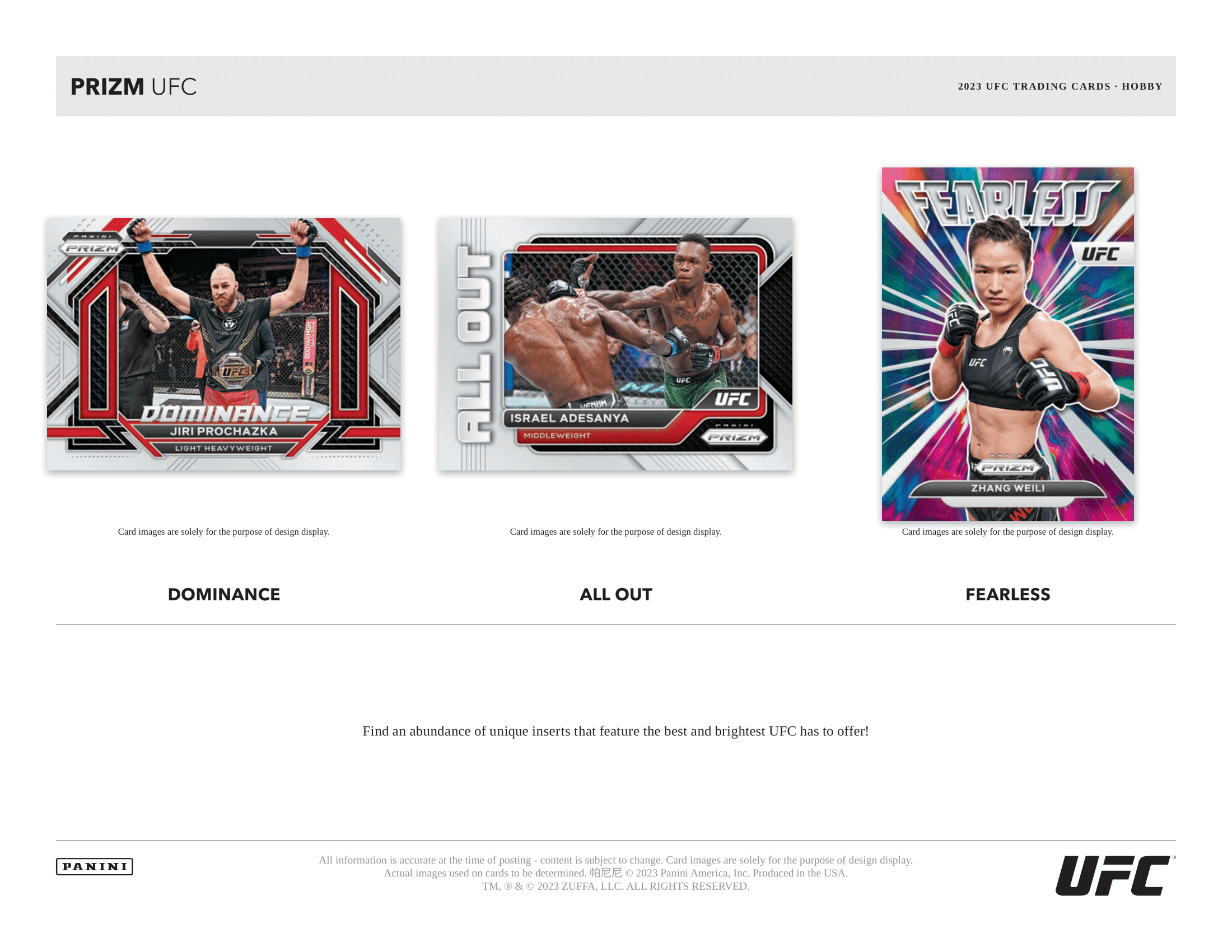 Panini - 2023 Prizm UFC - Hobby Box - The Card Vault