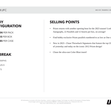 Panini - 2023 Prizm UFC - Hobby Box - The Card Vault