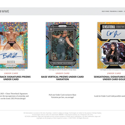 Panini - 2023 Prizm WWE Wrestling Under Card - Hobby Box - The Card Vault