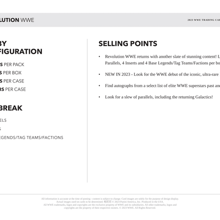 Panini - 2023 Revolution WWE Wrestling - Hobby Box - The Card Vault
