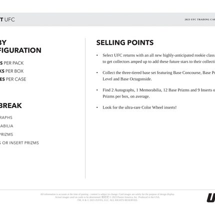 Panini - 2023 Select UFC - Hobby Box - The Card Vault