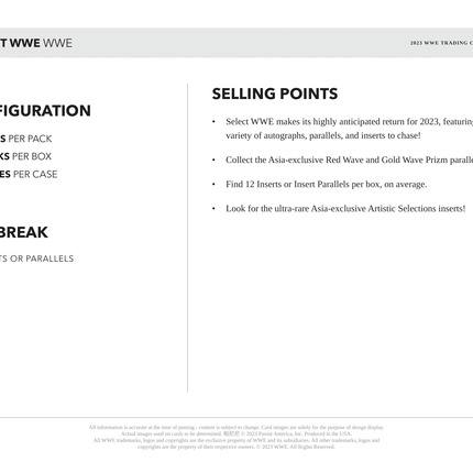 Panini - 2023 Select WWE - Tmall Hobby Box - The Card Vault