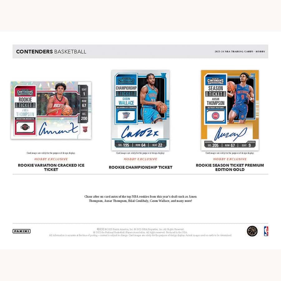 Panini - 2023/24 Contenders Basketball (NBA) - Hobby Box - The Card Vault