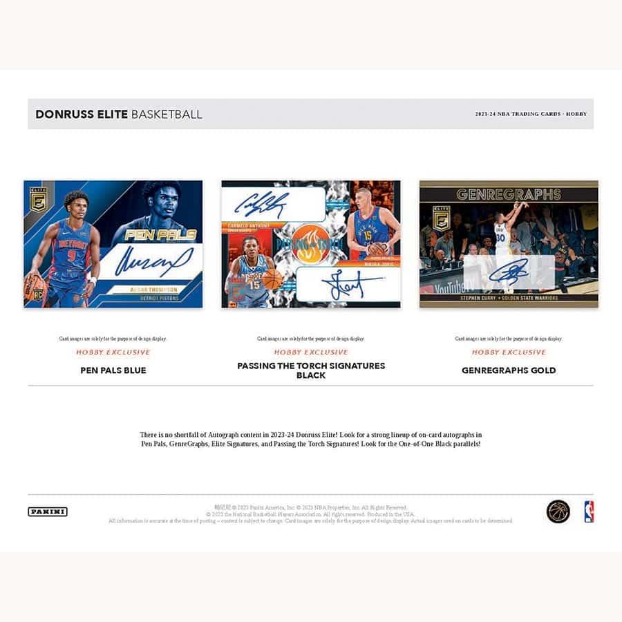 Panini - 2023/24 Donruss Elite Basketball (NBA) - Hobby Box - The Card Vault