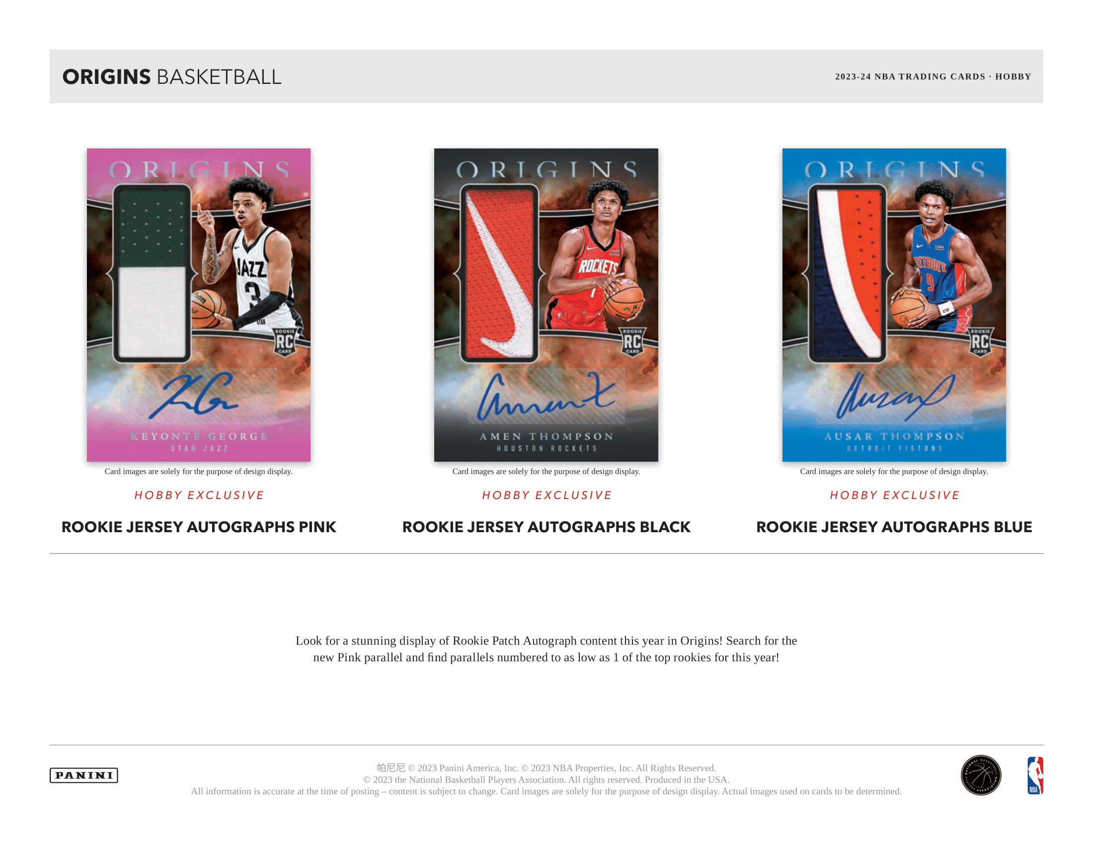 Panini - 2023/24 Origins Basketball (NBA) - Hobby Box - The Card Vault