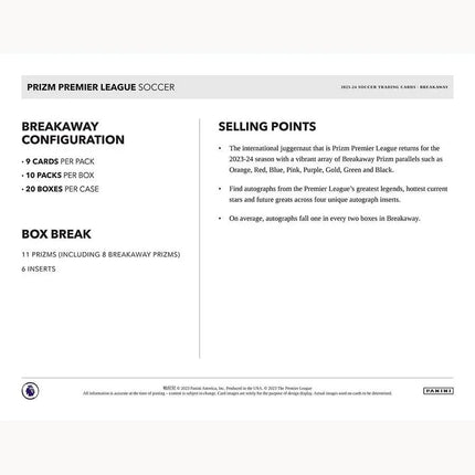 Panini - 2023/24 Prizm Premier League Football (Soccer) - Breakaway Box - The Card Vault