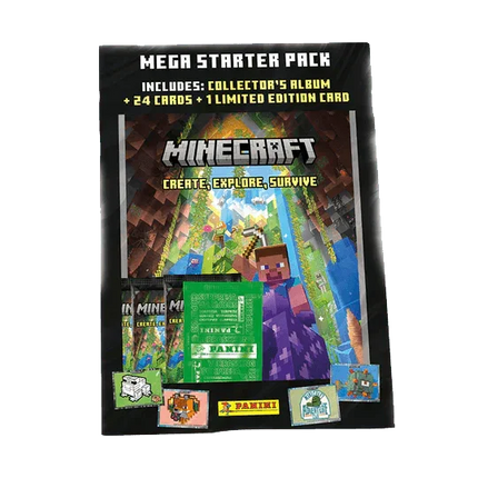 Panini - Minecraft Create Explore Survive Trading Card Collection - Starter Pack - The Card Vault