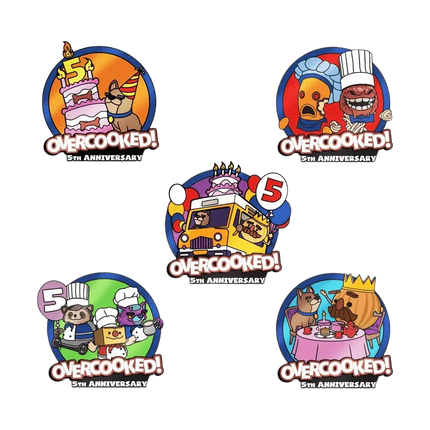 Pinfinity: Overcooked 5th Anniversary - AR Pin Set - The Card Vault