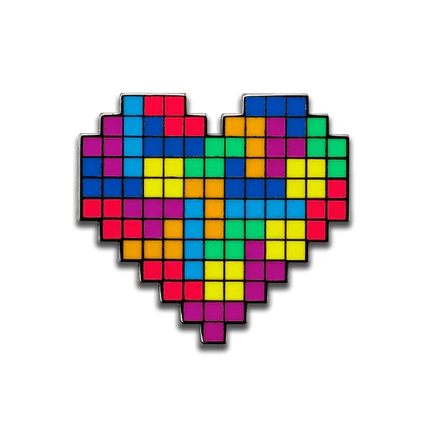 Pinfinity: Tetris - I Heart Tetris AR Pin - The Card Vault