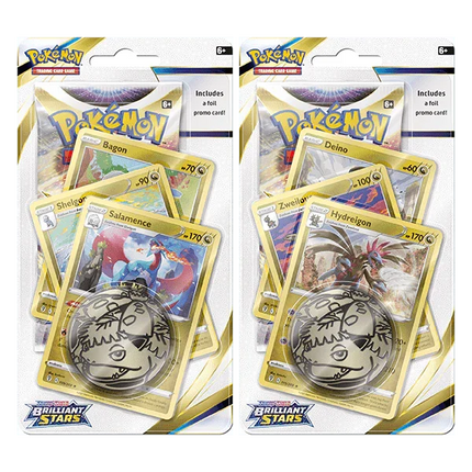 Pokemon TCG: Brilliant Stars Checklane Blister Pack - Salamance/Hydreigon - The Card Vault