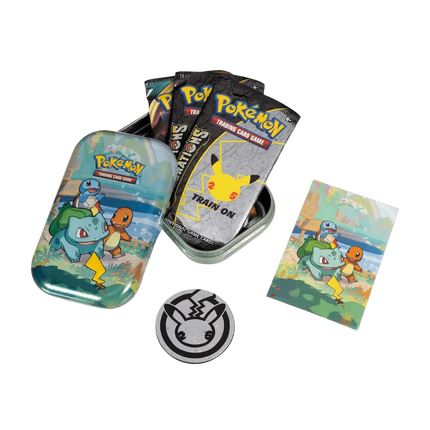 Pokemon TCG: Celebrations Mini Tin - Bulbasaur, Charmander & Squirtle - The Card Vault